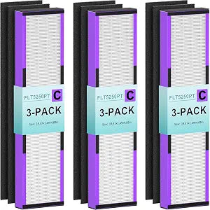 3 Pack FLT5250PT Replacement Filter C Pet, for Germ-Guardian AC5000