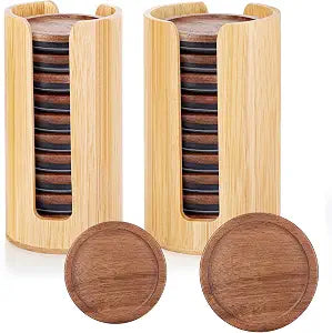 2 Pack Bamboo Mason Jar Lid Organizer for Wide & Regular Mouth Lids
