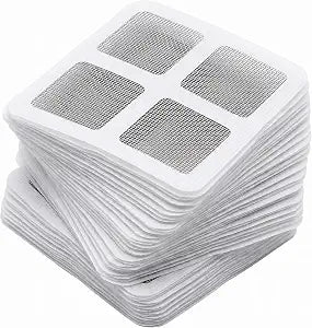 100 Pack Disposable Shower Drain Hair Catcher Mesh Stickers, Fine Mesh Drain Strainers, Hair Trap for Bathroom, Bathtub, Kitchen Sink, Washbasin & Appliance Drains