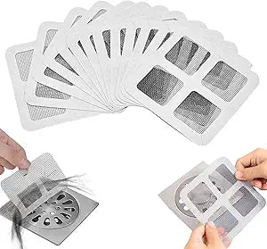 50Pcs Disposable Shower Drain Cover Hair Catcher, Disposable Floor Drain Sticker, Suit Sewer Filter Screen, Bathroom, Bathtub, Kitchen, Sink Floor Stickers
