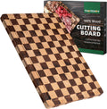 THETCHRY Cutting Boards for Kitchen, Checkered Wooden Chopping Board