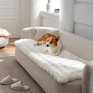 COZY KISS Soft Couch Cover for Dogs Washable, 27.5x70 inch, Cream