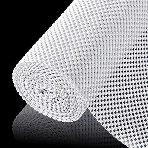 Shelf Liner for Kitchen Cabinets and Drawers, White, 12" x 120"