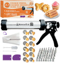 KneadEat 68-Piece Spritz Cookie Press, Churro Maker, Frosting Piping Kit