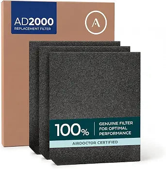 Genuine AirDoctor AD2000 Replacement Filter. Includes 3 Pre-Filters. Guaranteed Quality & Performance. Catches Large Particles like Pet Hair, Pet Dander, Dust, Pollen