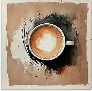 Stupell Industries Modern Coffee Love Kitchen, 17 x 17 Inch Canvas Wall Art