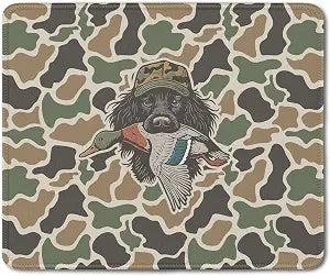 Labrador Retriever Mallard Duck Camo Mouse Pad, Duck Hunting Accessories Mouse Pads Mousepad for Desk Home Office Dorm Computers Laptop, Camouflage Wild Animal Office Supplies, 9.5x7.9 Inch