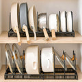 2â€‘Pack Expandable Pots and Pans Organizer for Kitchen Cabinet