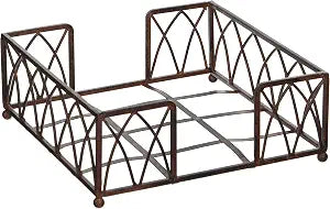Boston International Lunch Napkin Caddy, Arch Design in Aged Chestnut