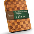 Checkered Cutting Board,18" x 12" X-Large Bamboo Cutting Board for Kitchen