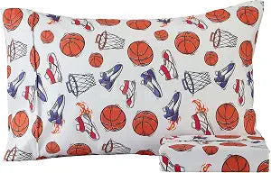 Twin Sheets Set Kids, Basketball Shoes Sheets for Boys