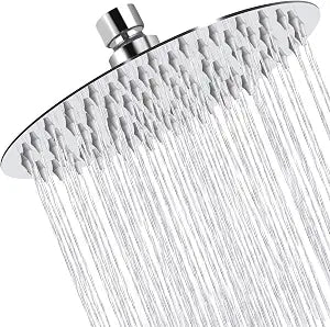 Rain Shower Head 12 inches Large Rainfall Shower Head Made of 304 Stainless Steel 144 Silicone Anti-Scale Perfect Replacement Showerhead (30CM)