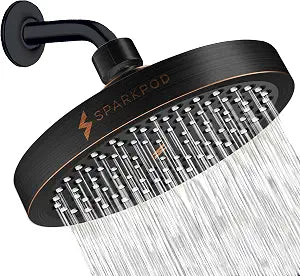 SparkPod Rain Shower Head, 6 Inch Round, Vintage Oil-Rubbed Bronze Finish