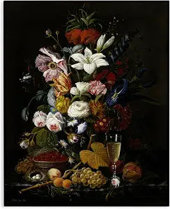 Stupell Industries Traditional Floral Goblet, 24 x 30 Inch Canvas Wall Art