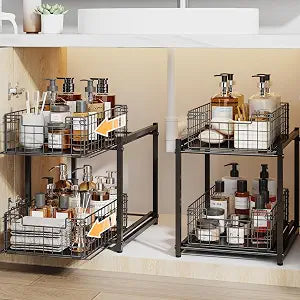 Under Sink Organizer, 2-Tier Pull Out Cabinet Organizer