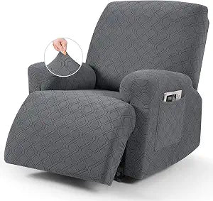 VANSOFY Stretch Recliner Chair Cover, Slipcover, Dark Gray, 1 Seater