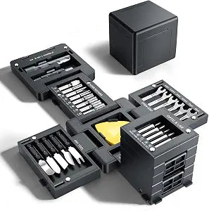 55 in 1 Precision Magnetic Screwdriver Set, Electronics Repair Kit with Foldable Storage Box & Transformable Handle, Mini Screwdriver Set for Macbook, Laptop, PC, Switch, PS5, Phone, Eyeglasses, Watch
