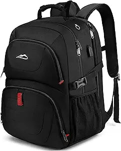 ProEtrade Travel Backpack, Extra Large Laptop Backpack Business Anti Theft TSA Approved College Work Computer Bag Fits 17 Inch Laptop with USB Charging Port for Women Men(Black)