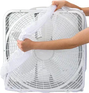 2 Pack Box Window Fan Covers 20-inch Dustproof Square Screen Mesh Cover