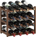 Wine Rack 16-Bottle Capacity, Space-Saving Countertop Wine Storage Organizer - Sturdy Bamboo Wine Holder for Kitchen, Bar,Cabinets & Pantry, Easy Access & Clutter-Free Organization(4-Tiers)