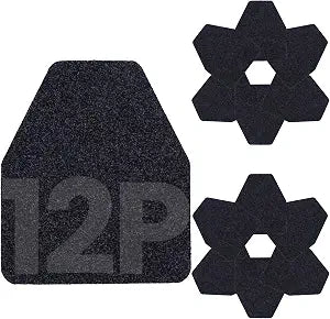 12 PCS Urinal Mat, Black Urinal Floor Mats for Men Bathroom, Urinal Floor Mats Water Absorption Urinal Pads for Mens Room, Commerical Non-Slip Rubber Backing Washable Urinals Mat