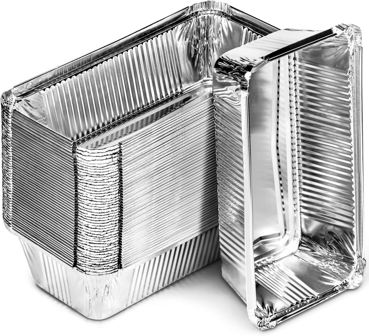 DecorRack 40 Aluminum Bread Loaf Pans, 8.5 x 4.5 in, 2 lb (40 Pack)