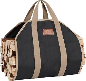 Firewood Log Carrier Tote Bag for Fire Wood, Soot