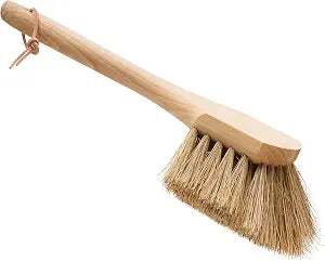 Redecker Garden Furniture Brush with Oiled Beechwood Handle, Strong Plant-Based Bristles. Hanging Loop, Made in Germany