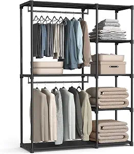 SONGMICS Portable Closet, Storage Organizer, 48.8 x 16.9 x 71.7 Inches