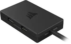 Corsair Internal 4-Port USB 2.0 Hub - 4X 9-Pin USB 2.0 Ports - Easy Magnetic Installation - Compatible with Most Intel and AMD Motherboards - Black