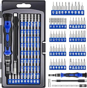 XOOL 62-in-1 Precision Screwdriver Kit, 58 Magnetic Bits, Flexible Shaft & Extension Rod, Electronics Repair Tool for Phone, Laptop, PC, Tablet, Game Console