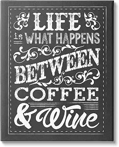 Life Between Coffee and Wine, 24 x 30 Inch Canvas Wall Art