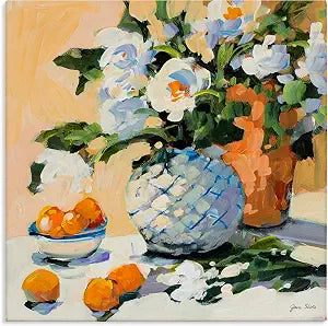 Stupell Industries Oranges and Spring Florals, 24 x 24 Inch Canvas Wall Art
