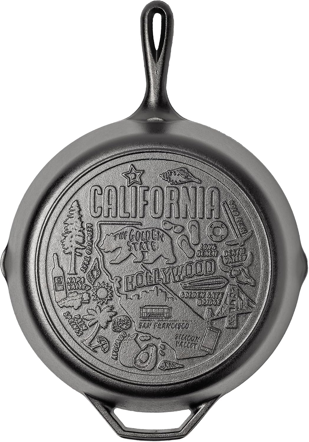 Lodge Pre-Seasoned Cast Iron Skillet, 12 Inches, California