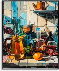 Kitchen Counter Cocktail Still Life, 11 x 14 Inch Framed Gicle Print
