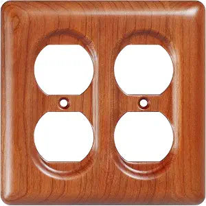 Cherry Electrical Outlet Covers Duplex Receptacle Natural Wood Wall Plate Cover