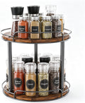 2-Tier Lazy Susan Spice Rack, 10'' Rotating Turntable for Cabinet