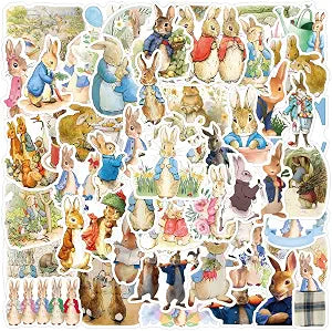 Peter Rabbit Waterproof and Durable PVC Stickers Pack (55PCS)