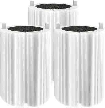 3 Pack Blue Pure 411 Filter Replacement Compatible with Blueair Blue Pure 411 Genuine, 411+, 411 Auto and MINI Air Purifiers, Package Include the 3 Particle and 3 Activated Carbon Filter