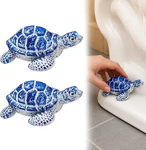 Toilet Bolt Covers Decorative, Turtle Toilet Screw Caps for Coastal Bathroom Decor, Toilet Bolt Covers Set of 2 to Conceal Rusted Bolts, Easy Installation for Homeowners and DIY Enthusiasts