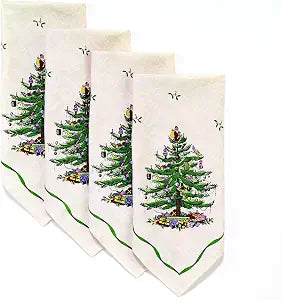 Spode - Napkin Set, Holiday Inspired Home Decor, Set of 4 (Spode Christmas Tree Collection)