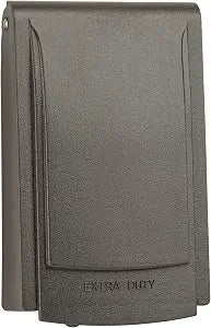 Sealproof 1-Gang Slim Extra Duty Vertical While In Use Cover, Weatherproof, Durable Nonmetallic, Ultra Low Profile, Bronze