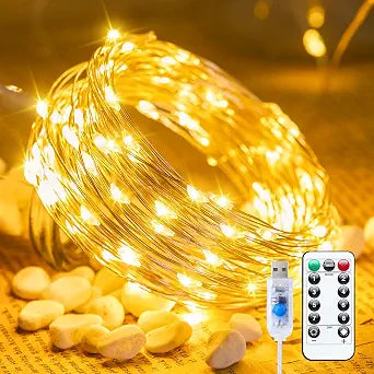 Minetom Twinkle Fairy Lights Plug in, 33ft 100 LEDs USB String Lights