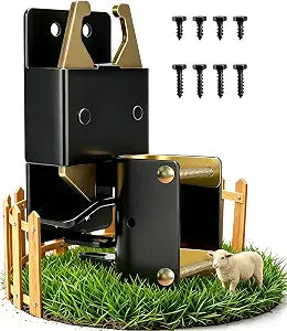 Valchoose Heavy Duty 2 Way Gate Latch, 8 Screws and Instructions, 1 Set