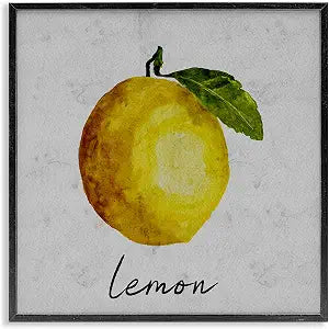 Kitchen Lemon Leaf Still Life, 12 x 12 Inch Framed Gicle Print