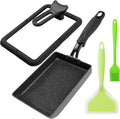 MyLifeUNIT Tamagoyaki Pan with Lid, Japanese Omelette Pan for Gas Stove & Electric Stove, Nonstick Square Egg Pan Skillet 7.3" x 5.3"