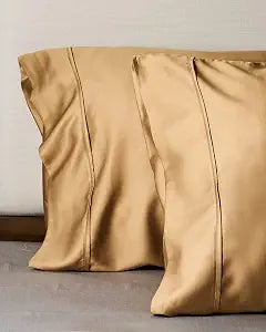 CEA Certified 100% Giza Egyptian Cotton Pillowcases|Accredited Gold Seal|Taupe Color|Extra Long Staple|Sateen Weave|High Fabric Strength,Uniform &Soft| (Queen/Standard Pillowcases)