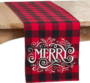 Buffalo Plaid Merry Table Runner