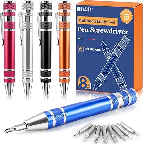 HOFASON Pocket Pen Screwdriver 5 Pcs, Stocking Stuffers Bulk Gifts for Men