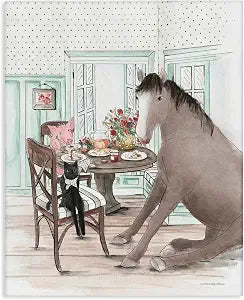 Stupell Industries 'Animals Sharing Meal'| Canvas Art